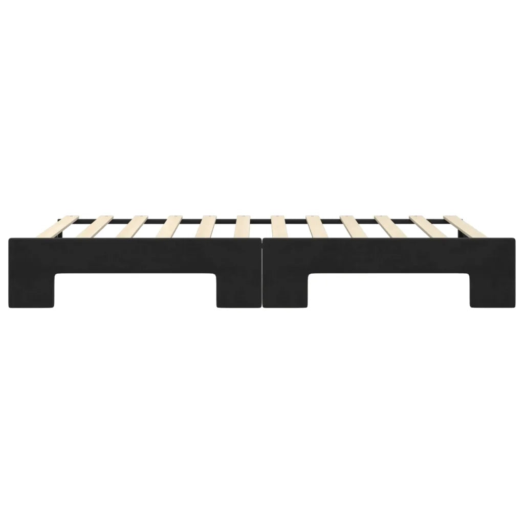 Divano Letto con Letto Estraibile-Sofa Letto-Daybed Nero 100x200 cm in Velluto 389707