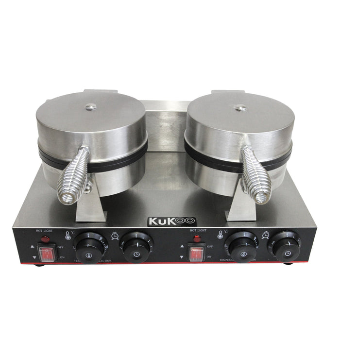 Piastra Doppia per Waffle e Cialde Belga Professionale Antiaderente 220V 1000W