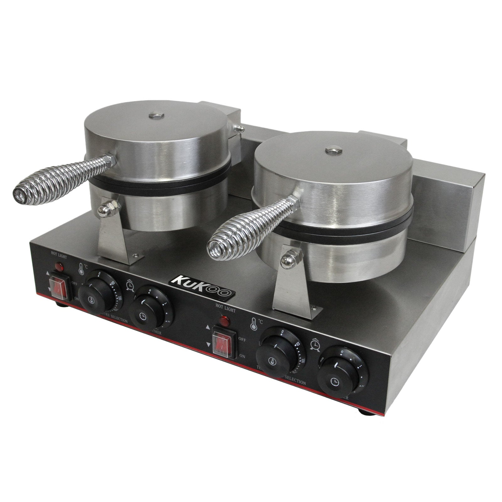 Piastra Doppia per Waffle e Cialde Belga Professionale Antiaderente 220V 1000W