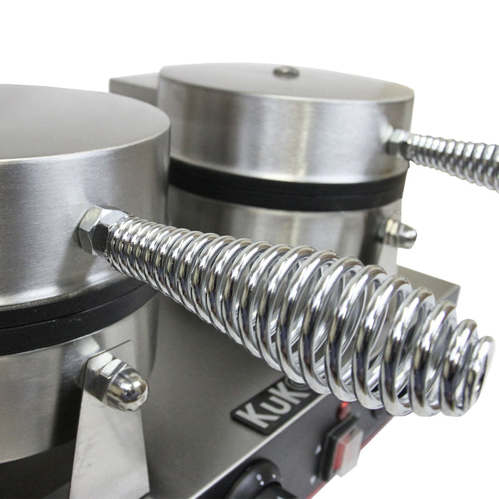 Piastra Doppia per Waffle e Cialde Belga Professionale Antiaderente 220V 1000W