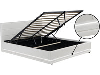 Letto LED con contenitore "Anastasia" - 140 x 190 cm - Bianco