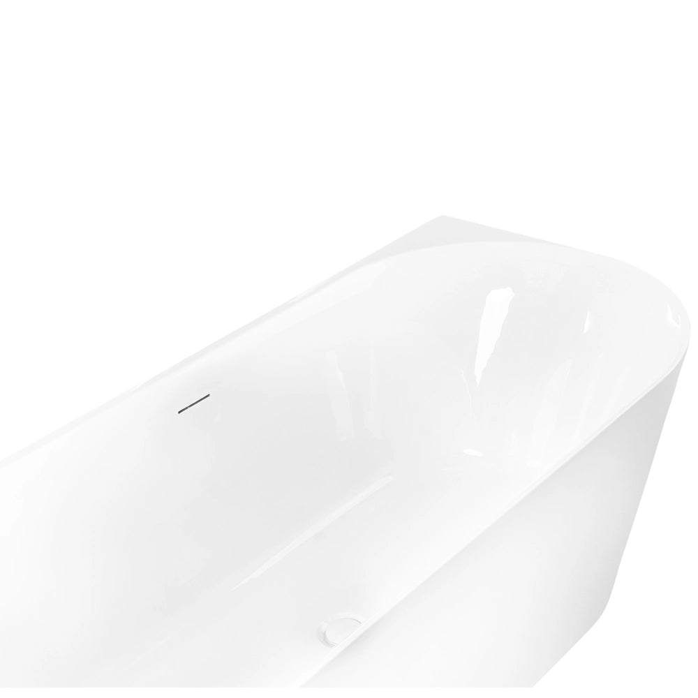 Vasca da bagno angolare 170 x 79 cm bianco opaco in stile moderno lato destro