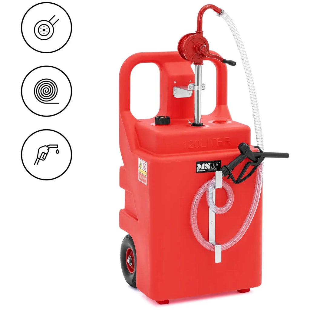 Serbatoio per gasolio con sistema di pompaggio e ruote 120 l gomma PVC PE plastica ghisa acciaio 14_0009884