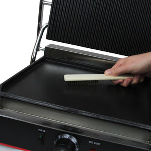 Piastra per Panini Carne Verdure Griglia Ghisa Professionale Rigata&Liscia 2200W