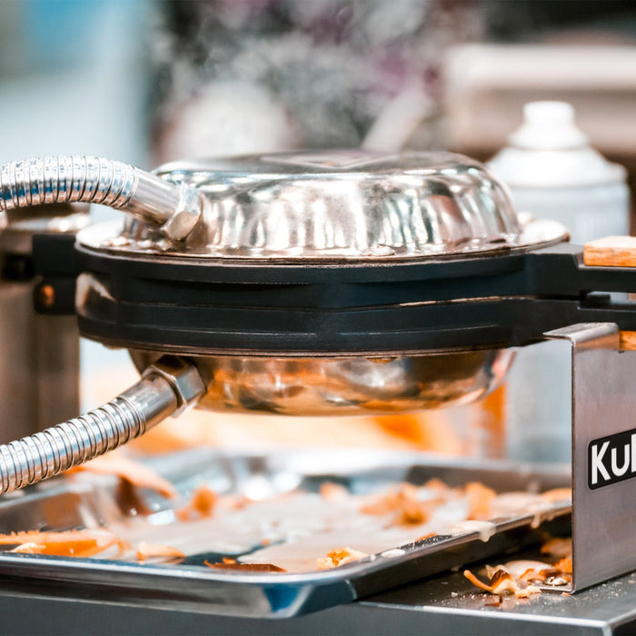 Macchina per Waffel Commerciale Rotante Piastra Antiaderente Elettrica 1000W