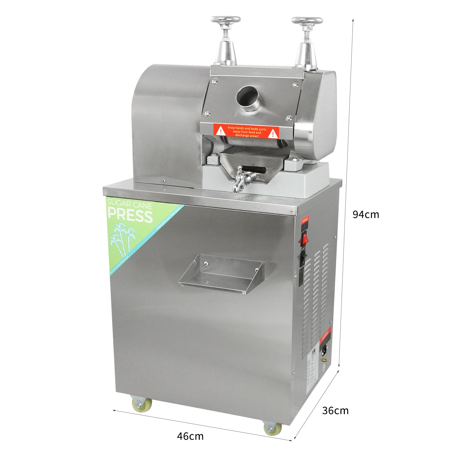 Macchina Estrattrice di Succo di Canna da Zucchero Commerciale in Acciaio Inox