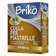 COLLANTE IN POLVERE PER PIASTRELLE 'BRIKO K2' Kg. 1 - scatola- 12 pezzi  - K2