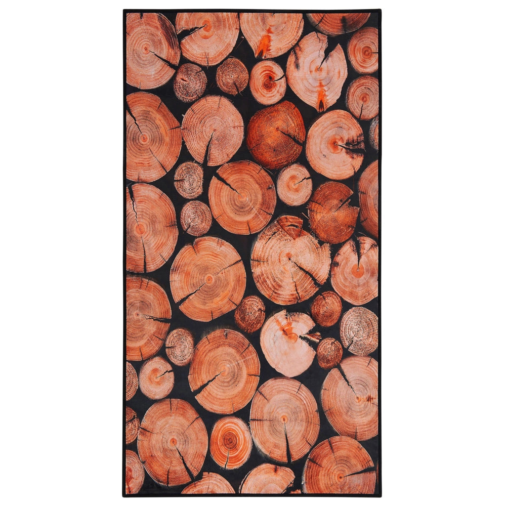Tappeto tappetino Tappeto Tessuto Marrone Motivo Moderno Legno Tronco Stampa 3D Rettangolare 80 x 150 cm