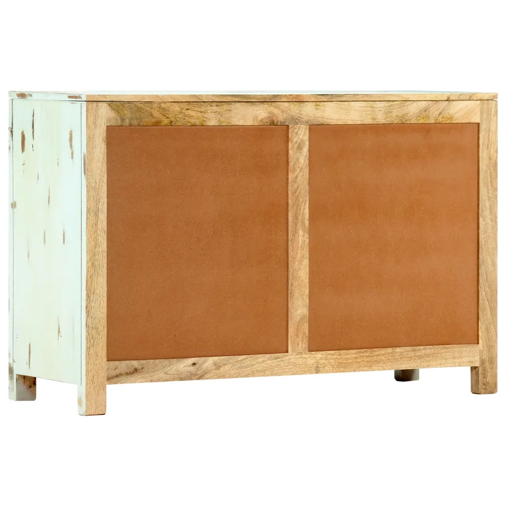 Credenza Azzurra 110x35x70 cm in Legno Massello di Mango cod mxl 21291