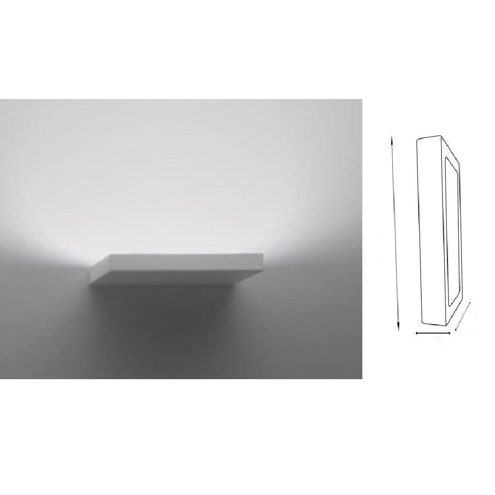 Trade Shop - Applique Led 18 W Slim A Parete Rettangolare Luce Naturale Fredda Calda Xc-9043 -