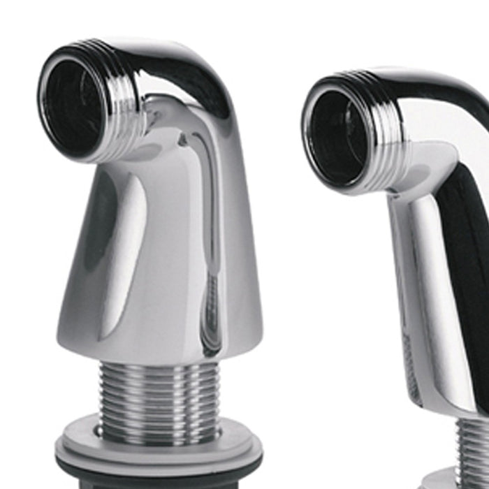 Coppia colonnette bordo vasca in ottone cromato, serie uk