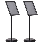 Supporti per poster 2 pcs Nero 32.7 x 24 x 108 cm Alluminio 3385633