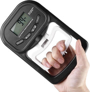 Misuratore di Forza Manuale Digitale - Misuratore di Forza Elettronico fino a 180kg / 396lbs - Display a LED & Ricarica USB - Allenatore di Forza Manuale Sensibile per Fitness, Riabilitazione & Misurazioni - Nero