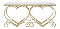 Panca Heart Crema cm 105X37,5X51,5
