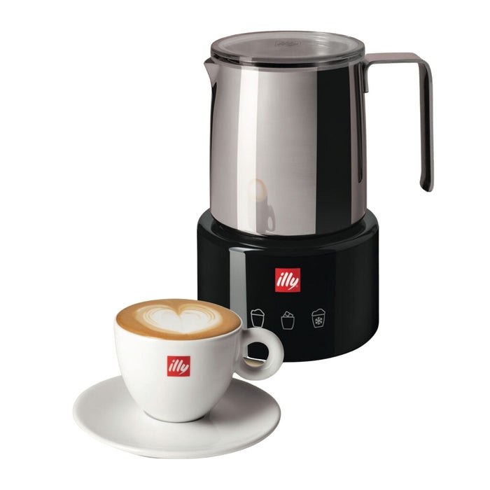 ILLY Cappuccinatore Montalatte Elettrico Nero Inox