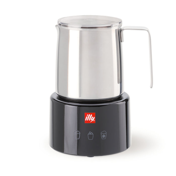 ILLY Cappuccinatore Montalatte Elettrico Nero Inox