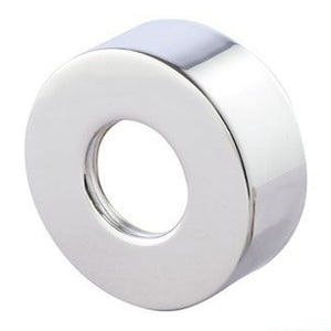 Eccentrico per gruppi 1/2 x 3/4, con rosone minimale in ottone cromato