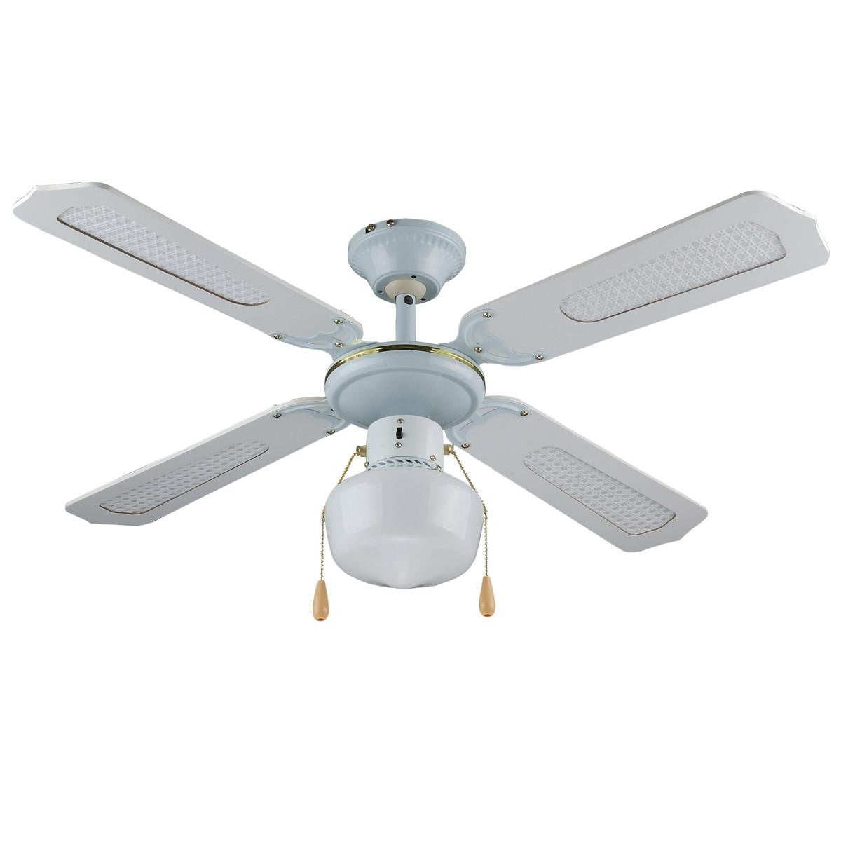 Ventilatore Vinco Da Soffitto 70912 Lampadario Con Luci 4 Pale 55W 3 Velocità