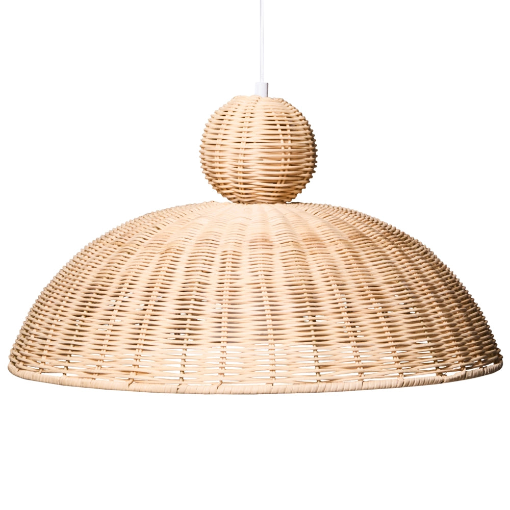 Lampada a sospensione in rattan naturale Lampada da soffitto Paralume intrecciato a mano Sala da pranzo Soggiorno