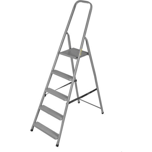 Drabest Scaletta Per Casa In Acciaio Con Finitura Verniciata A Polvere E Piattaforma  A 5 Gradini 125 Kg