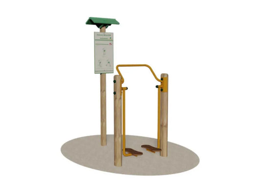 Stazione passeggiata Giochipark cm90x140x205h legno acciaio zincato per parchi