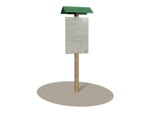 Stazione Inizio Percorso 3011 Giochipark legno cartello Dibond outdoor fitness