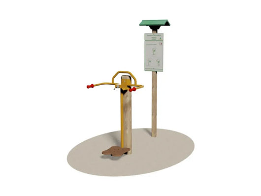 Stazione oscillazione tronco Giochipark cm75x155x205h legno acciaio zincato