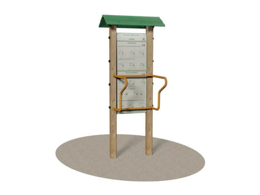 Movimento Gambe 3000 Giochipark legno acciaio cartello Dibond fitness outdoor