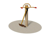 Stazione oscillazione tronco Giochipark cm75x155x205h legno acciaio zincato