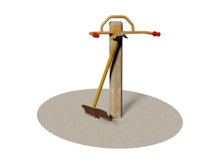 Stazione oscillazione tronco Giochipark cm75x155x205h legno acciaio zincato