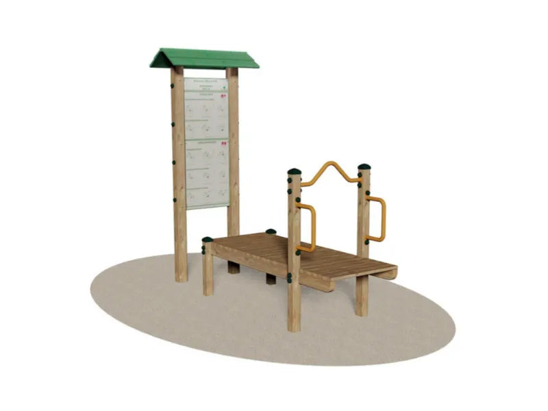 Panca Orizzontale e Plus Giochipark acciaio zincato outdoor fitness 25-75 anni - Panca orizzontale plus