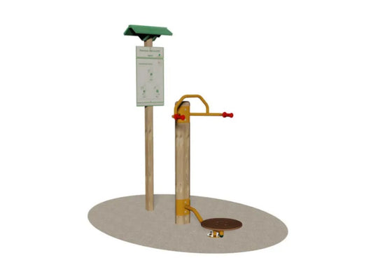 Stazione twist Giochipark cm60x165x205h legno acciaio zincato per parchi fitness