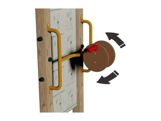 Stazione rotazione braccia Giochipark cm75x90x215h legno acciaio parchi fitness