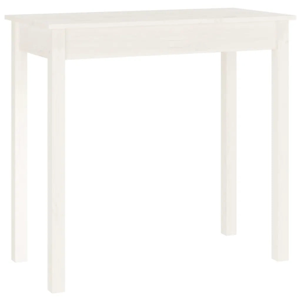 Tavolo Consolle | Tavolo d'Ingresso Bianco 80x40x75 cm in Legno Massello di Pino