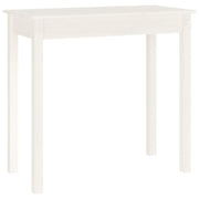Tavolo Consolle | Tavolo d'Ingresso Bianco 80x40x75 cm in Legno Massello di Pino