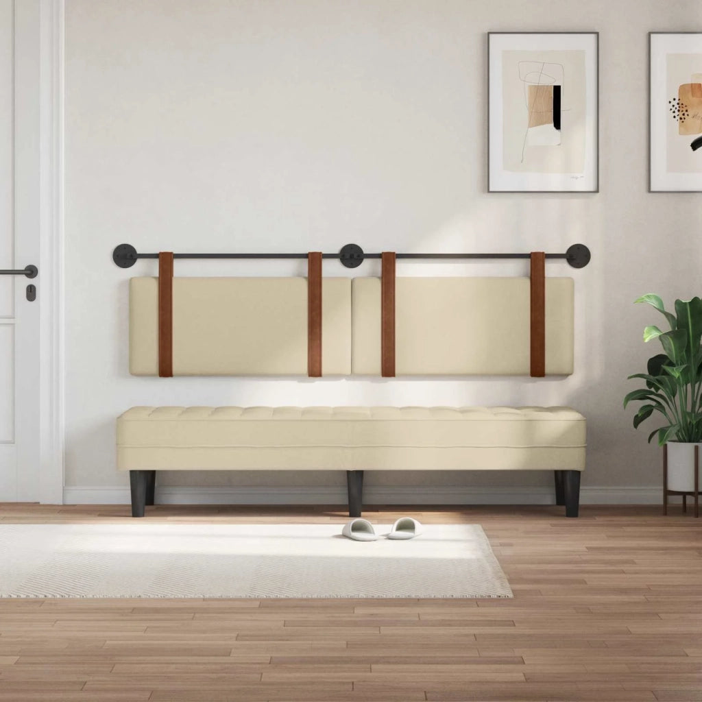 Testata appesa Tinta unita Crema 190 x 55 x 5 cm PU Antico 42031520