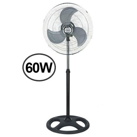 VENTILATORE A PIANTANA 3 PALE IN ALLUM. OSCILLANTE DIAMETRO 45 CM 60W BASE TONDA