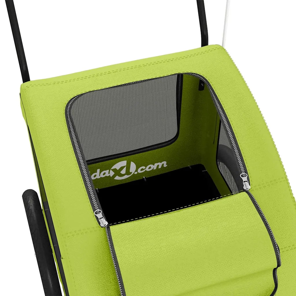 Rimorchio da Bici per Animali Verde Oxford e Ferro CFW4634982