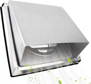 Rostello di soffitto con griglia di copertura - Ø150 mm - Rostello di soffitto - Rostello in acciaio inossidabile - Rostello a lamelle - Rostello ventilato - Con connettore - Cappa aspirante - Rostello di parete esterna - Rostello resistente all'usura