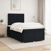 Letto box spring con materasso Nero 120 x 200 cm Tessuto 3453860