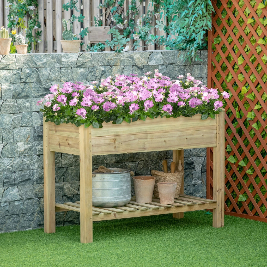 Tavolo da giardino in legno con ripiani ¨C zephmum ¨C verde 113x56x84 cm