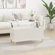 Tavolino Salotto-Tavolino da soggiorno-Tavolo Bianco Lucido 90x44,5x45 cm Legno Multistrato 461994