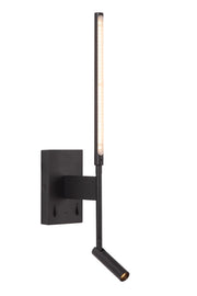 Applique LED da parete nera FINAN Lucide USB-C