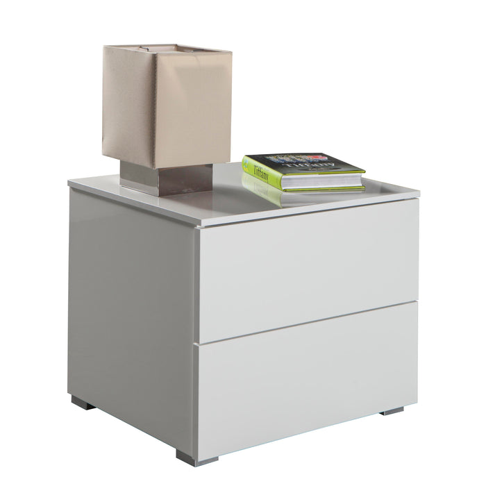 COMODINO PRIVILEGIO 55X44XH44CM 2 CSSETTI BIANCO L