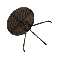 TAVOLO ROTONDO MARRONE D. 80CM CON EFFETTO LEGNO