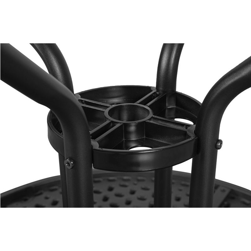 TAVOLO ROTONDO MARRONE D. 80CM CON EFFETTO LEGNO