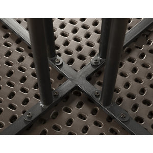 TAVOLO ROTONDO MARRONE D. 80CM CON EFFETTO LEGNO