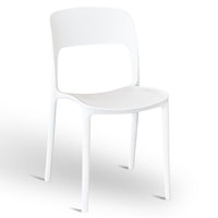 Sedia Alice in plastica impilabile colore bianco modello comfort