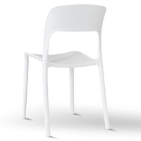 Sedia Alice in plastica impilabile colore bianco modello comfort