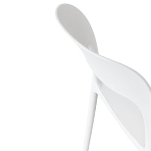 Sedia Alice in plastica impilabile colore bianco modello comfort